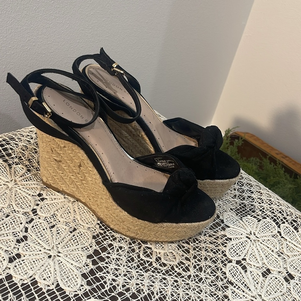 London Rag black and neutral wedges - Picture 3 of 6